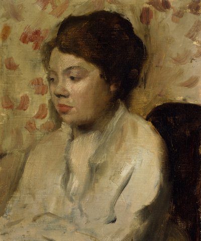 Portræt af en ung kvinde, ca. 1885. af Edgar Degas