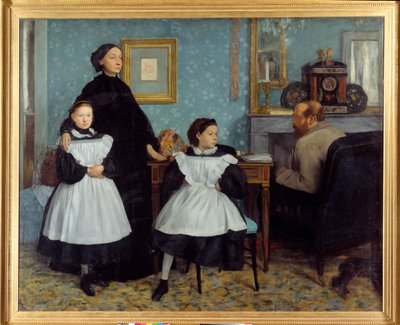 Portræt af Bellelli -familien The Maler tilbragte et par måneder i Toscana med sine onkler, The Bellelli - Maleri af Edgar Degas (1834-1917) af Edgar Degas