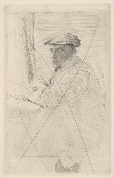 Portræt af gravøren Joseph Tourny, 1857 (annulleret radering) af Edgar Degas