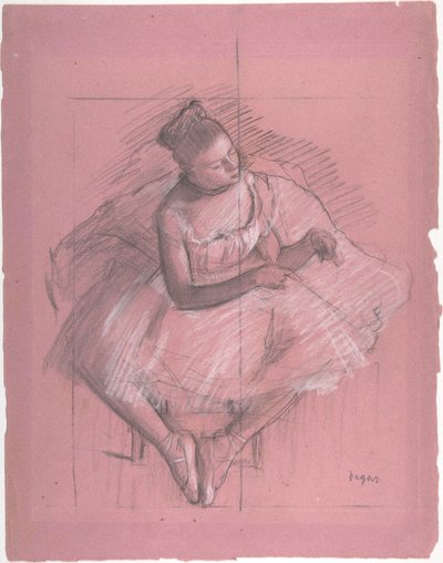 Siddende danser af Edgar Degas
