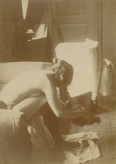 [Siddende nøgen] af Edgar Degas