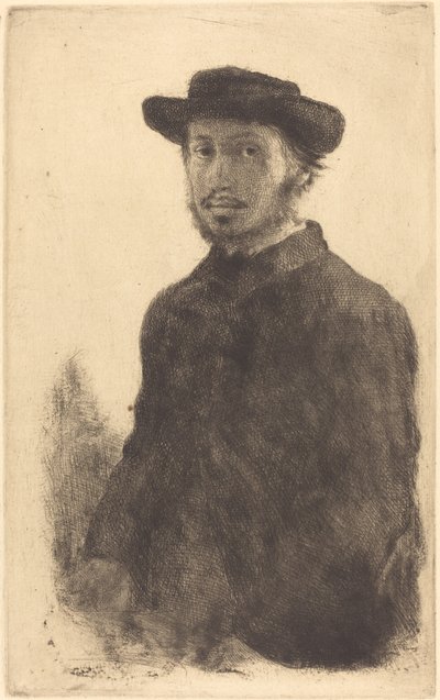 Selvportræt Edgar Degas, af ham selv, 1857. af Edgar Degas