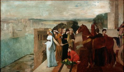 Semiramis Building Babylon (olie på lærred af Edgar Degas