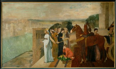 Semiramis construisant Babylone (olie på lærred) af Edgar Degas