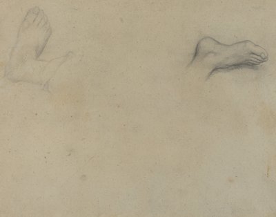 Studier af fødder [verso], 1855. af Edgar Degas