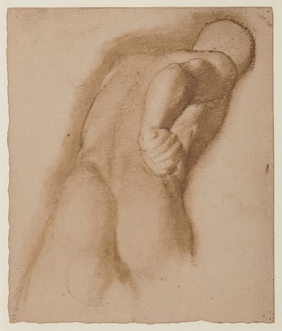 Studie efter Agasias fra Efesos, "Gladiator Borghese", c.1855 af Edgar Degas