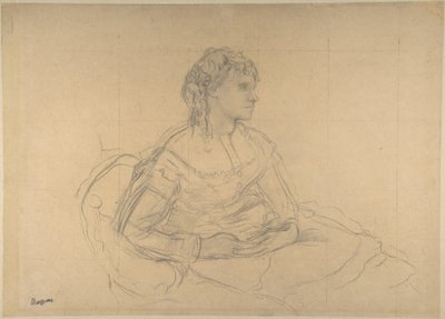 Studie til "Madame Théodore Gobillard" (Yves Morisot) af Edgar Degas