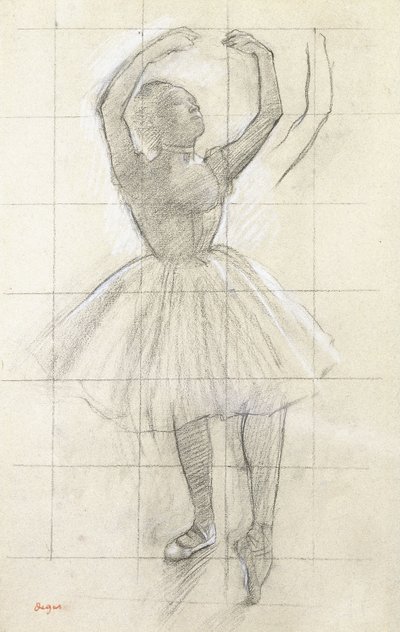 Study for a Dancer Posing, from a Photograph, c.1874 af Edgar Degas
