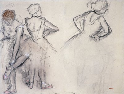 Undersøgelse af dansere; Undersøgelse af dansere, af Edgar Degas