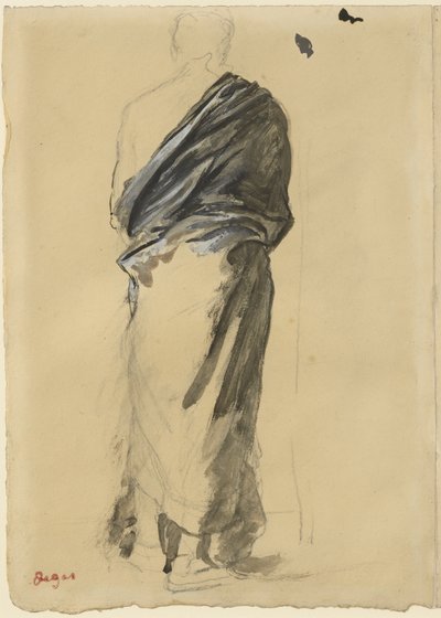 Studie af Draperi, 1860-65 af Edgar Degas