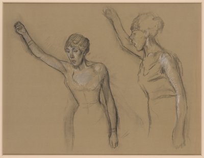 Studie af en sanger af Edgar Degas