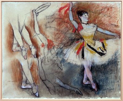 Tamburindanser Study med pastel og sort blyant af Edgar Degas (1834-1917). 1882 søn. 0,58x0,46 m Paris, musee d