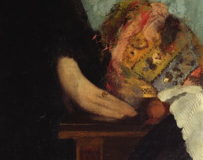 The Bellelli Family, detalje af hænder, 1858-67 olie på lærred detalje fra 16122 af Edgar Degas