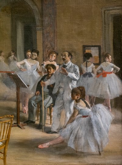 The Dance Lecon (detalje). 1872. Olie på lærred. af Edgar Degas