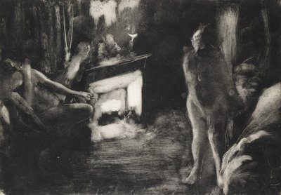 Bålet, ca. 1876-77. af Edgar Degas