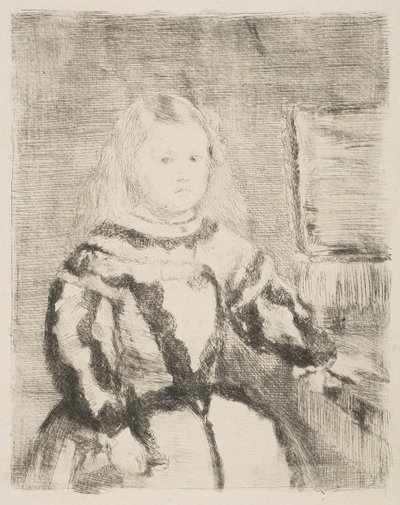 Infanta Margarita, efter Velázquez, 1862-64. af Edgar Degas