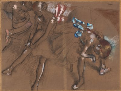 Tre dansere hviler, ca. 1880. af Edgar Degas