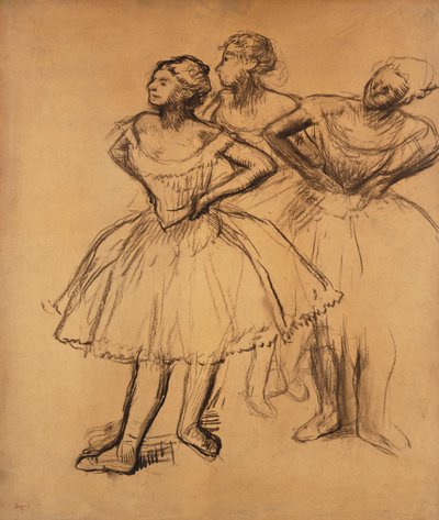 Tre dansere; tre dansere, af Edgar Degas