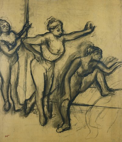 Tre dansere i trikoter; Tre dansere i badedragter, 1903 af Edgar Degas