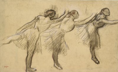 Tre studier af en ballerina, slutningen af det 19. århundrede af Edgar Degas