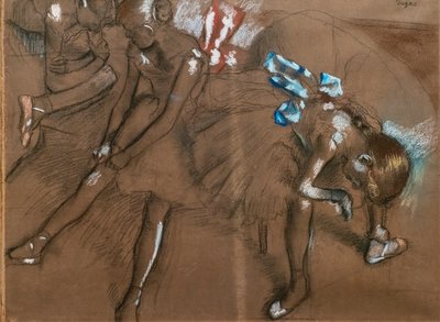 Tre dansere. Omkring 1880. Kul og pastel på papir af Edgar Degas