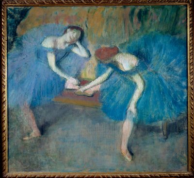 To dansere i hvile Pastel på belgisk papir af Edgar Degas (1834-1917). 1898 Søn. 0,92x1,03 m Paris, musee d