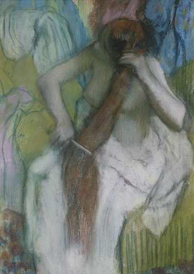 Kvinde kæmmer sit hår af Edgar Degas