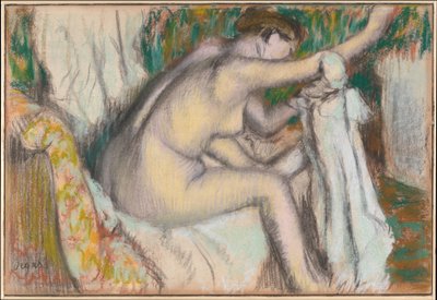 Kvinde, der tørrer sin arm af Edgar Degas
