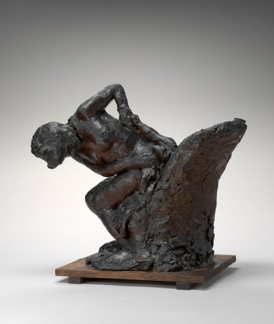 Siddende kvinde, tørrer sin venstre hofte, 1890