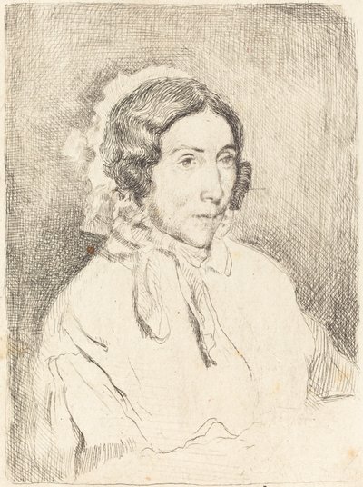 Kvinde i en flæsende kasket (Dame agée) af Edgar Degas