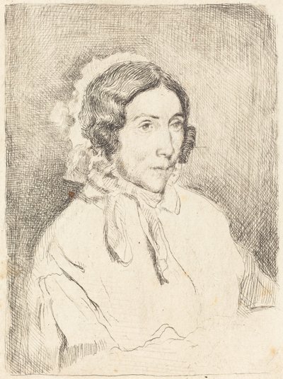 Kvinde i en flæsende kasket (Dame agée) af Edgar Degas