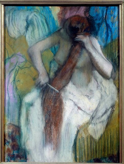 Kvindestyling eller hårpastel af Edgar Degas (1834-1917) 1887-1890 Dim. 0,87x0,57 m Paris, musee d