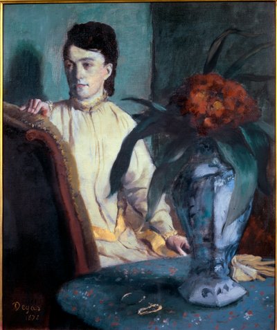 Kvinde med en kinesisk vase af Edgar Degas