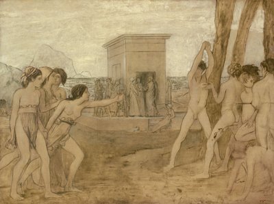 Unge spartanske piger udfordrer drenge af Edgar Degas