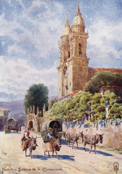 Nordspanien: Vor Frue af Slaveriet (farve litho) af Edgar T. A. Wigram