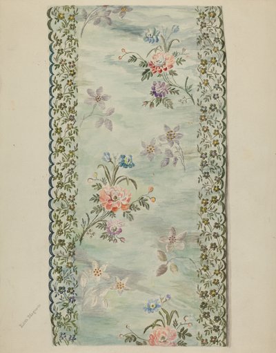 Broderet trimning af Edith Magnette