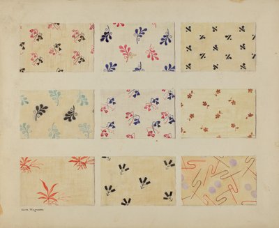Trykte Quilt Patches af Edith Magnette