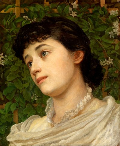 Afdøde fru Charles Stuart-Wortley (olie på papir lagt på linned) af Edith Ridley Corbet