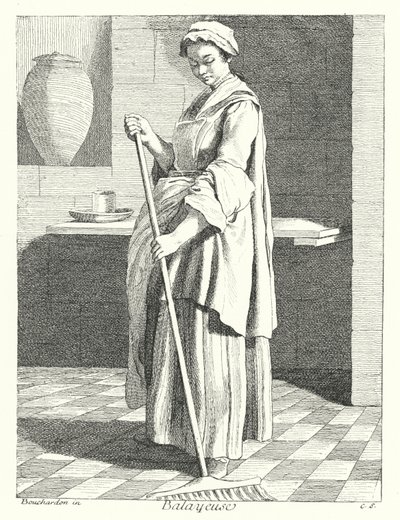 Fejemaskine (gravering) af Edmé (after) Bouchardon