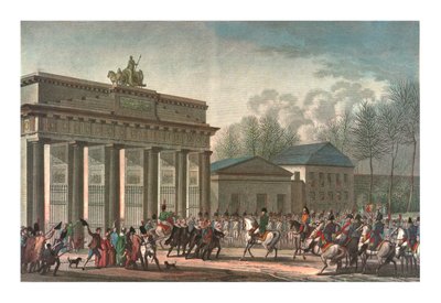 Franskmændenes indtog i Berlin, 27. oktober 1806, c1850 af Edme Bovinet