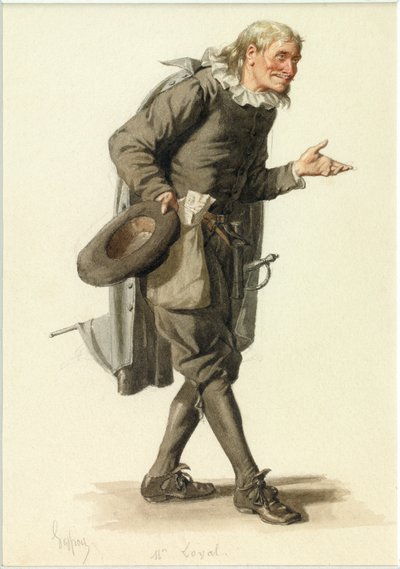 Portræt af Monsieur Loyal, ca. 1870 (akvarel) af Edmond Aime Florentin Geffroy