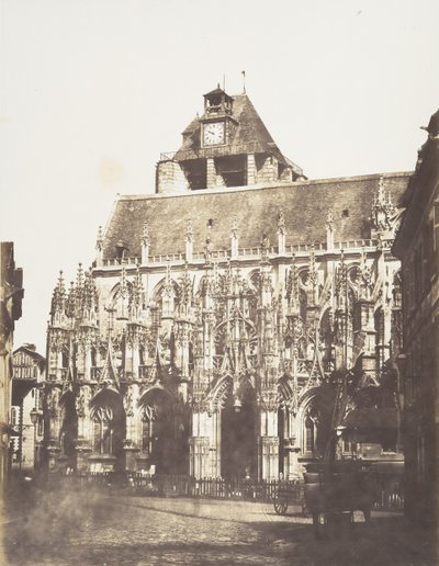 Louviers katedral, generel udsigt, 1852-54. af Edmond Bacot
