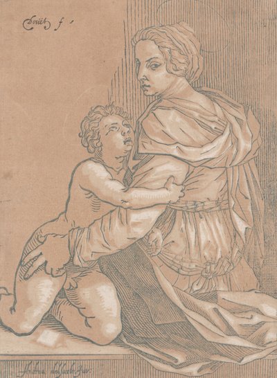 Jomfru og barn, ca. 1530. af Edmond Douet