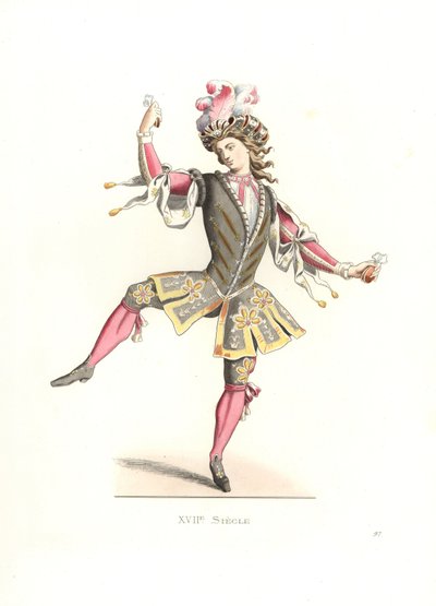 Fransk mand i balletkostume af Edmond Lechevallier Chevignard