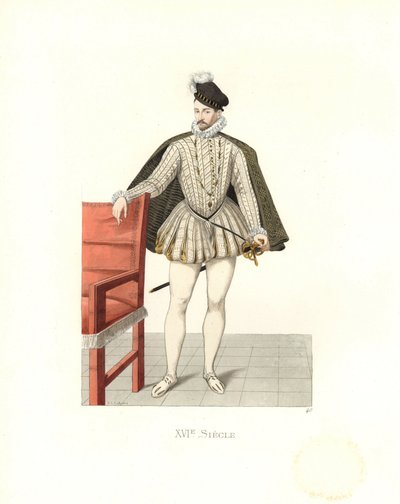 Kong Charles IX af Frankrig (1550-1574) (gravering) af Edmond Lechevallier Chevignard