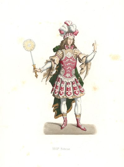 Ludvig XIV, Solkongen, i balletdragt af Edmond Lechevallier Chevignard