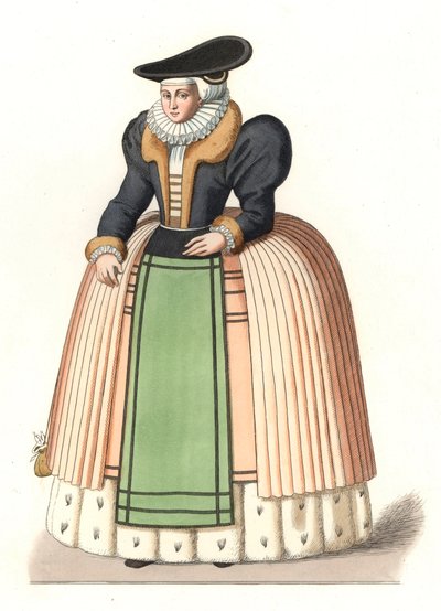 Kvinde af det Alsace-borgerskab af Edmond Lechevallier Chevignard