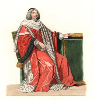 Jean Antoine de Mesme (1661-1723), herre af Irval, greve af Avaux, fransk magistratur 17. århundrede, efter et maleri fra 1653, af Philippe de Champaigne (1602-1674) - Litografi baseret på en illustration af Edmond Lechevallier-Chevignard ( 1825-1902), eks af Edmond Lechevallier Chevignard