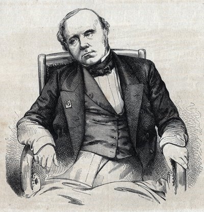 Portræt af Augustin Thierry (1795-1856), fransk historiker. Gravering af Chevignard i "" Le Magasin Picturesque"" af Edmond Lechevallier Chevignard