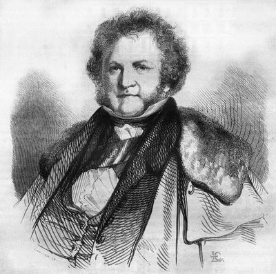 Portræt af Jean Jacques Sellon (1782-1839), schweizisk filantrop, pacifist og politiker, tilhænger af afskaffelse af slaveri og dødsstraf. Gravering af Chevignard i "" Le Magasin Picturesque"" af Edmond Lechevallier Chevignard